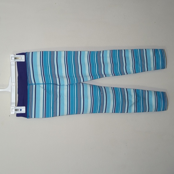 GymGo Blue Striped Athletic Leggings Breathable Girls Size M 7-8 NEW NWT - Picture 3 of 3